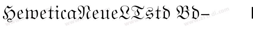 HeweticaNeueLTstd Bd字体转换